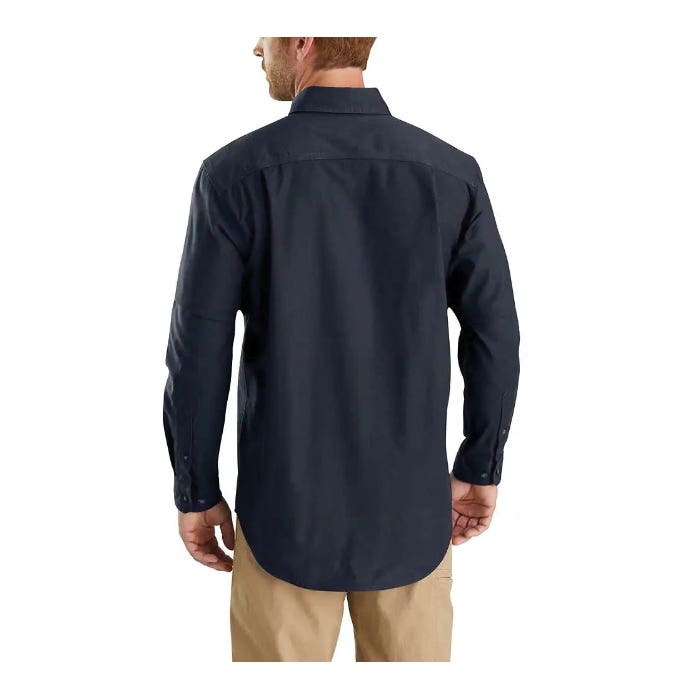 Carhartt Rigby Series Shirt, 2XL, Regular, Cotton/Spandex, Gravel, Button-Down Collar, Long Sleeve