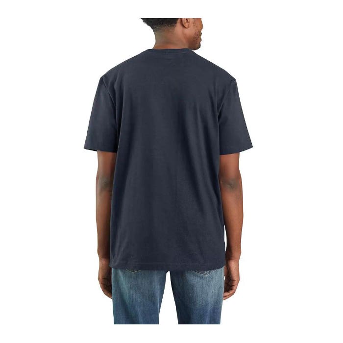 Carhartt T-Shirt, L, Tall, Cotton, Carbon Heather, Crew Neck Collar, Short Sleeve, Original Fit