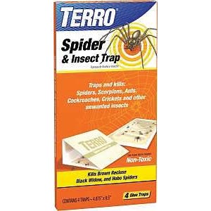 Terro Spider and Insect Trap, Solid, Slight, Straw, Sticky Surface, Pack