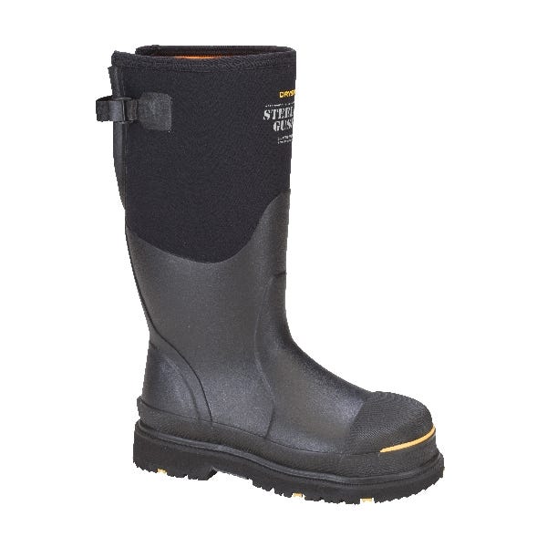 Dryshod West Work Boots, 11, Black/Gray, Neoprene