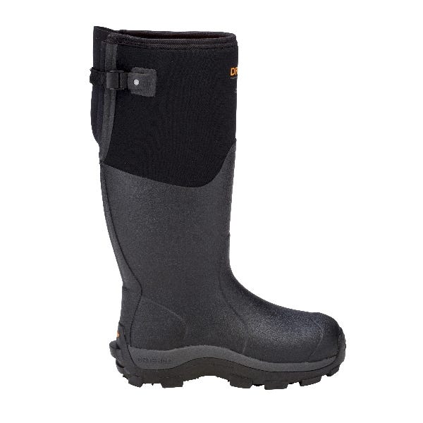 Dryshod West Work Boots, 7, Black/Orange, Neoprene, Insulated: Yes