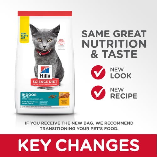 Science Diet 9378 Cat Food, Kitten, Special Diet: Healthy Development, Indoor Cat, Dry, Chicken, 7 lb Bag