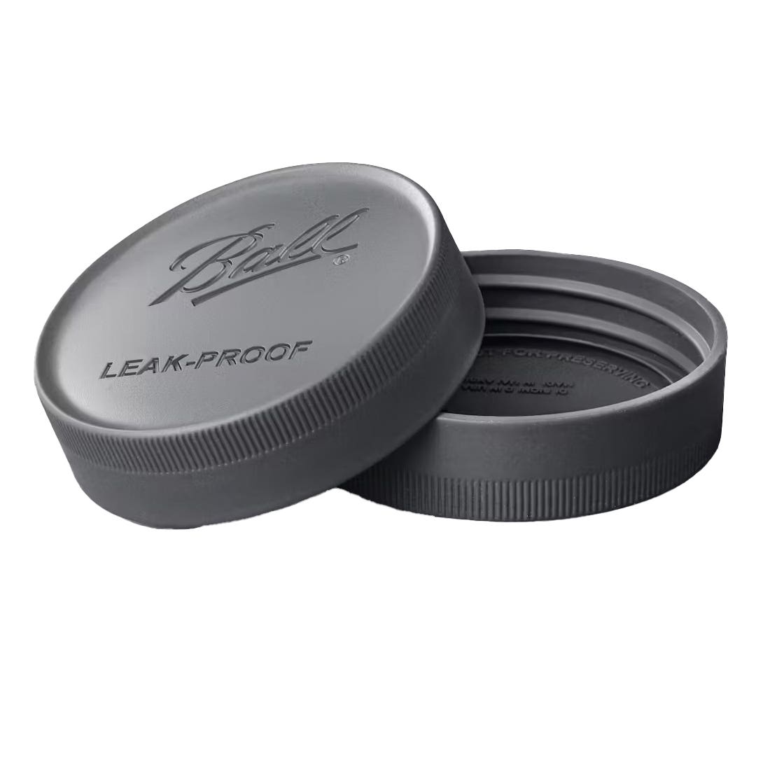 Ball Jar Lid, Plastic, Black Cap/Lid