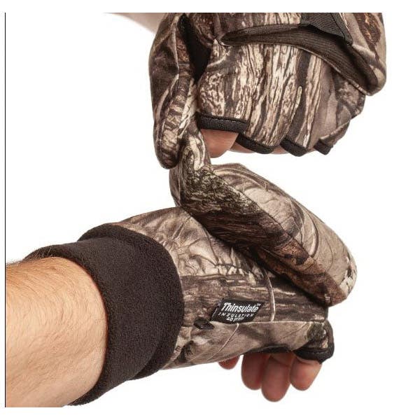 Huntworth Hidd'n Series 06-HDN Pop Top Hunting Gloves, Waterproof, Polyurethane, Camo