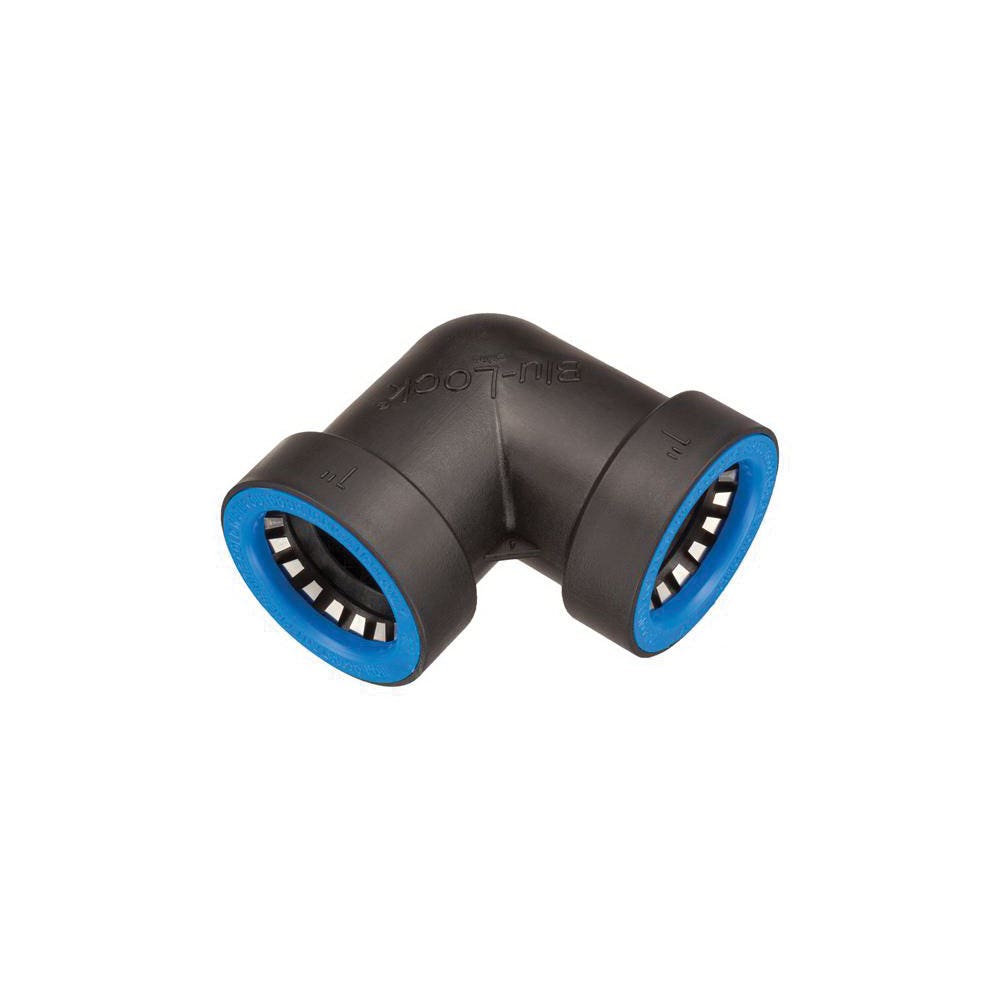 Orbit Blu-Lock Series 31673 Pipe Elbow, 1 in, 90 deg Angle, ABS