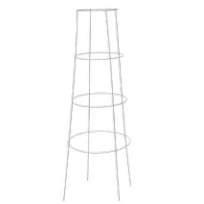 Panacea 89708 Heavy-Duty Inverted Tomato Cage, 48 in H, Galvanized Wire, Red