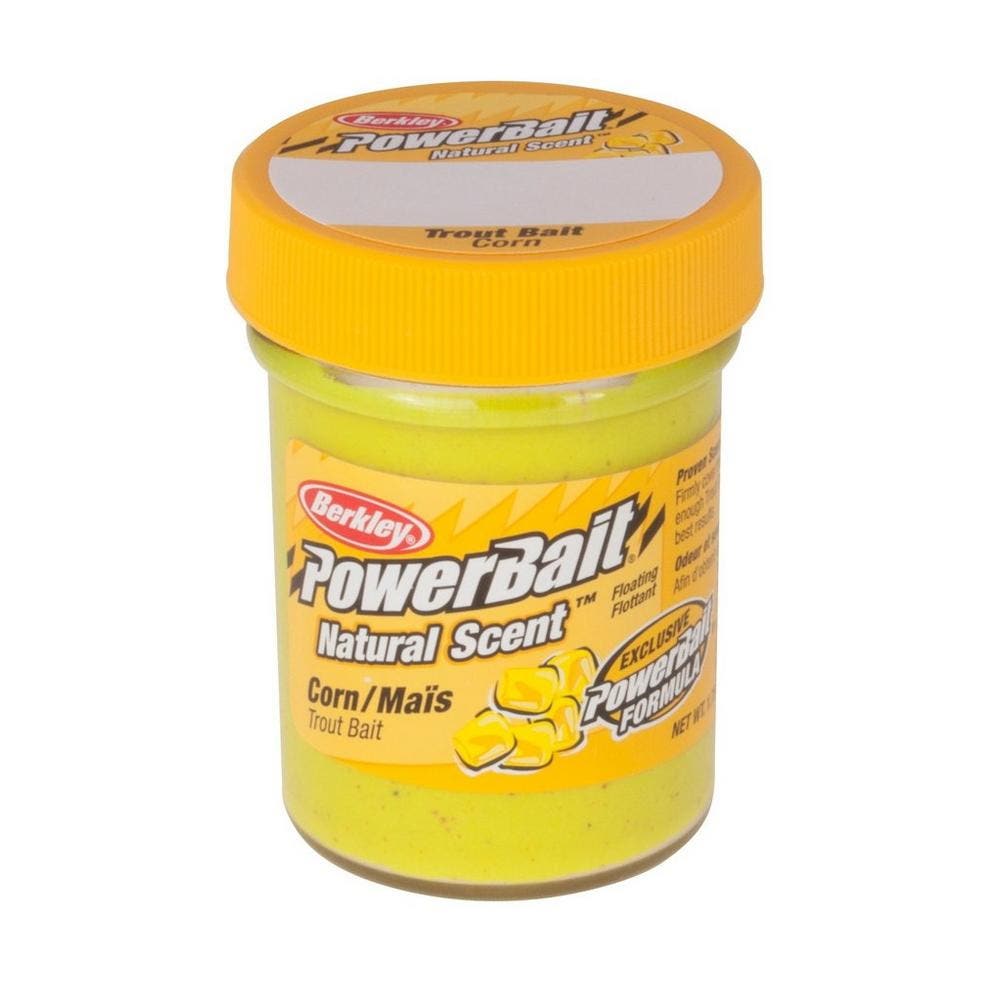 Berkley PowerBait Series BTCOY2 Natural Trout Bait, Corn, 1.75 oz, Jar Container