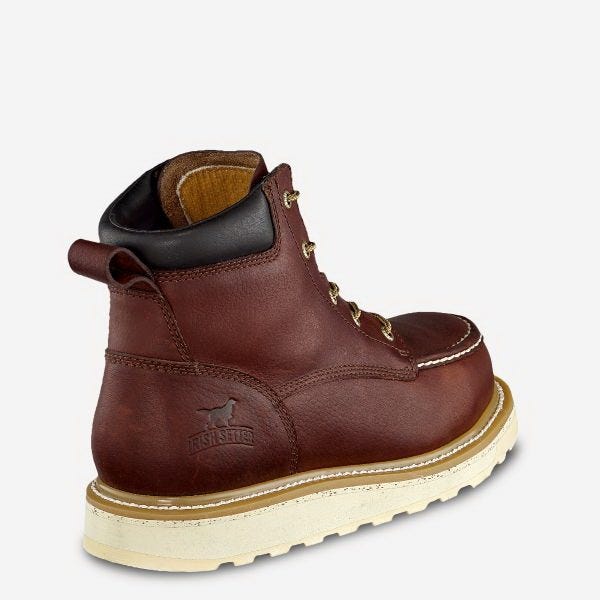 Irish Setter Ashby Series Work Boots, 11.5 in, EE W, Brown, Leather