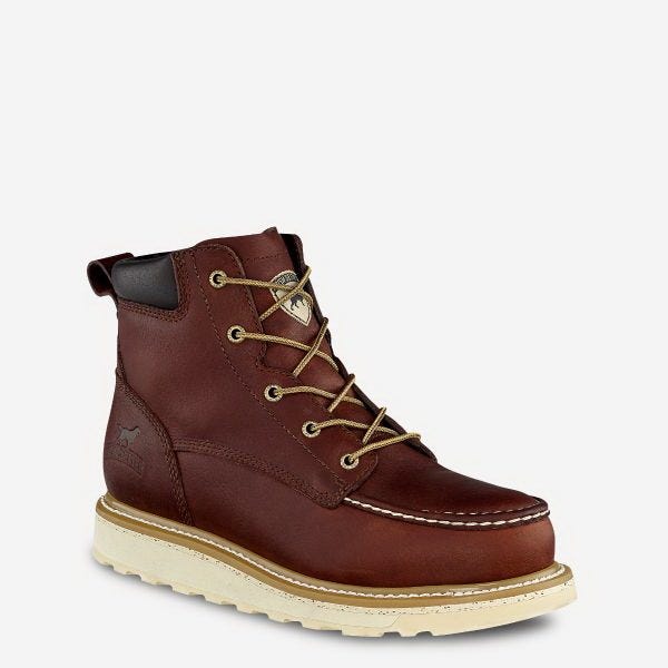 Irish Setter Ashby Series Work Boots, 11.5 in, EE W, Brown, Leather