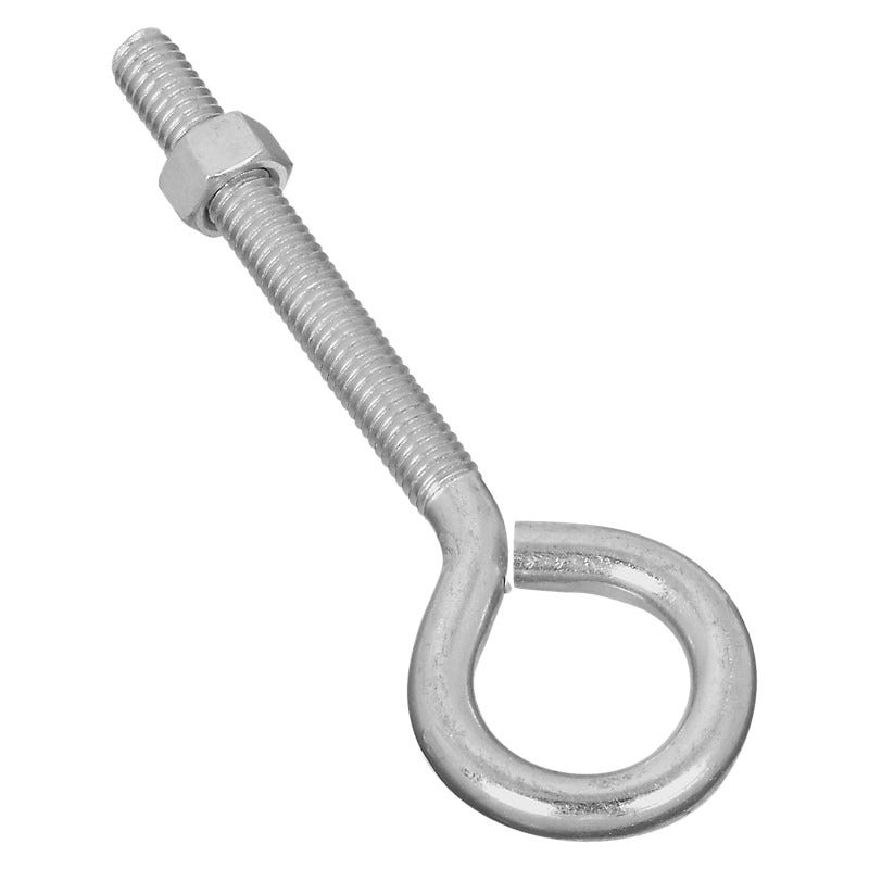 National Hardware N221-275 Heavy-Duty Eye Bolt, 3/8-16 Thread, Coarse Thread, 3 in L Thread, 1 in ID Dia Eye, Steel
