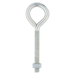 National Hardware N221-275 Heavy-Duty Eye Bolt, 3/8-16 Thread, Coarse Thread, 3 in L Thread, 1 in ID Dia Eye, Steel