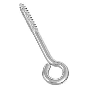 National Hardware N220-665 Lag Eye Bolt, 1/4 in Thread, 1-1/2 in L Thread, 1/2 in ID Dia Eye, 2.76 in L Shank, Steel