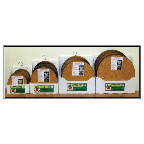 Curtis Wagner Plastics Cork Plant Mat, 8 in Dia, Assorted