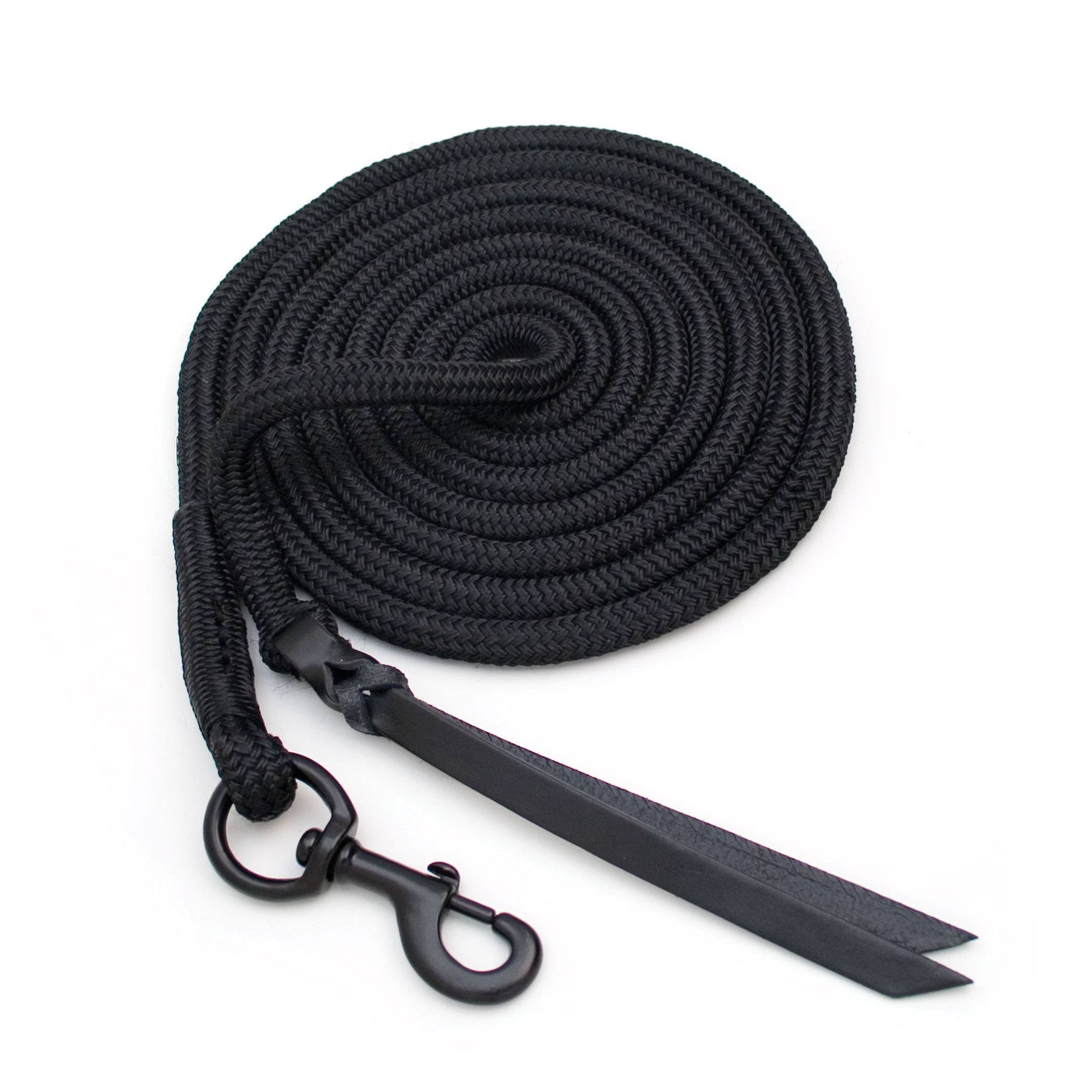 Blocker Lead Rope, 12 ft L, Fastening Method: Spring Snap, Black