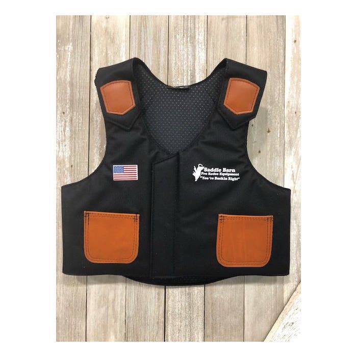 Saddle Barn Junior Protective Vest, One-Size, Cordura, Black