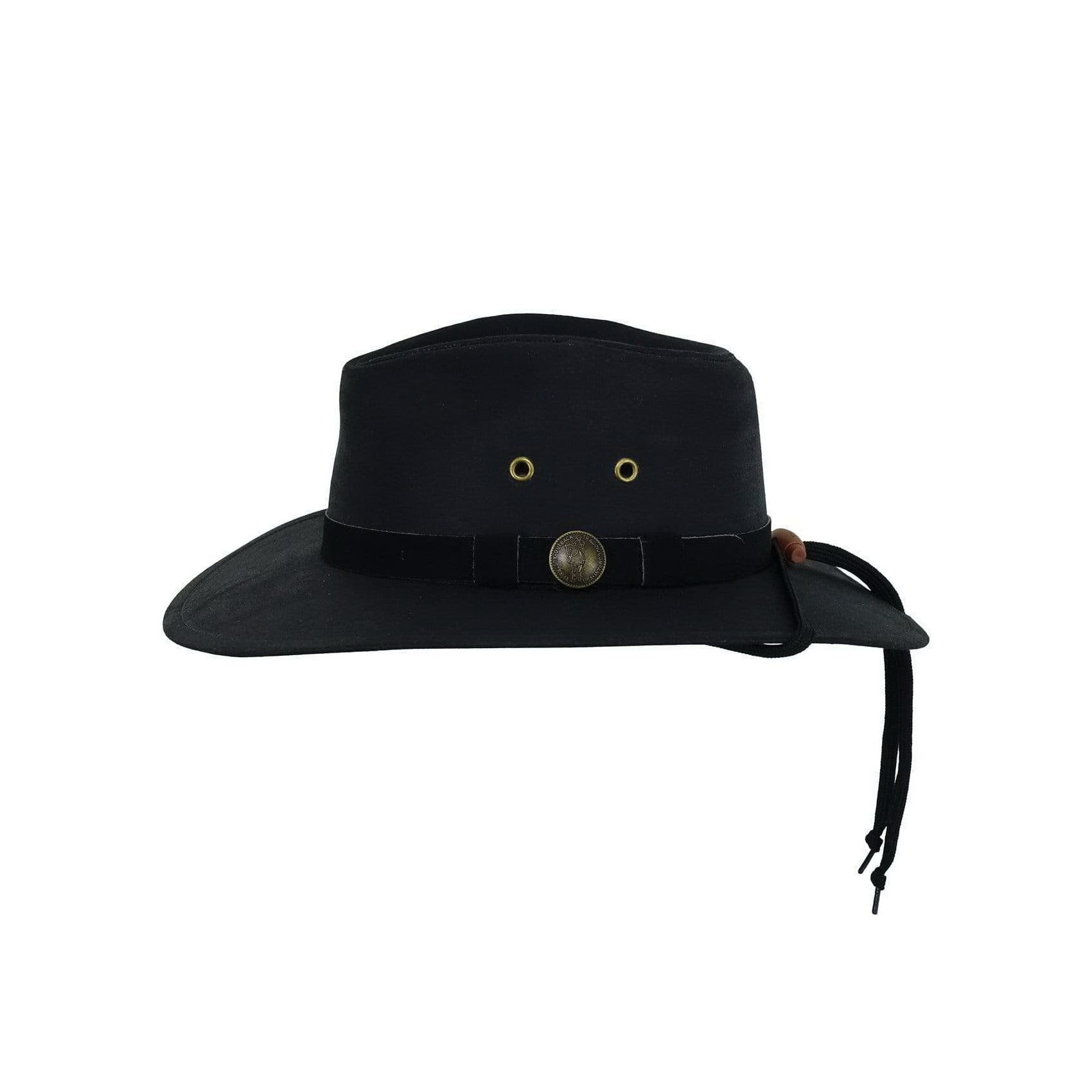 Outback Trading Company 1480 BLK XL Kodiak Hat, XL, Cotton Oilskin, Black