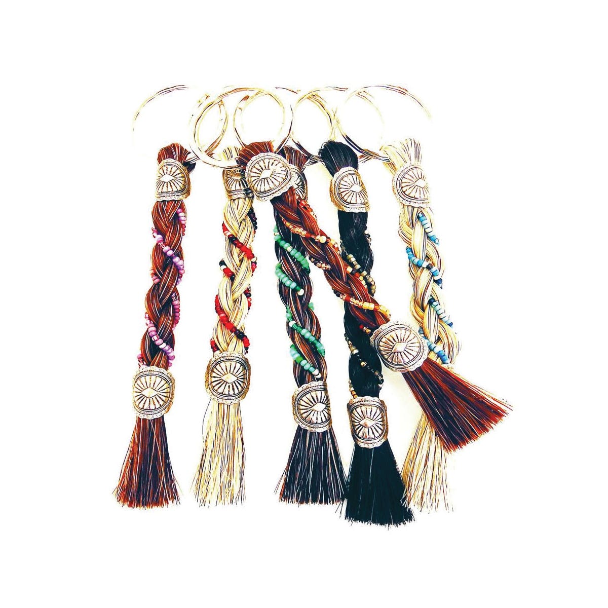 Cowboy Collectibles Key Chain, Braid, Split Ring, Horse Hair Case