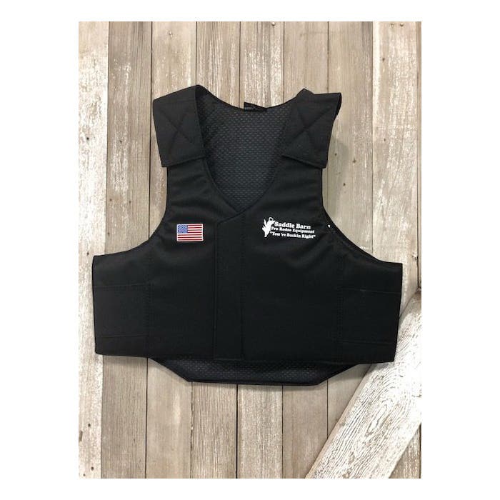 Saddle Barn Adult Pro Rodeo Protective Vest, One-Size, Cordura, Black