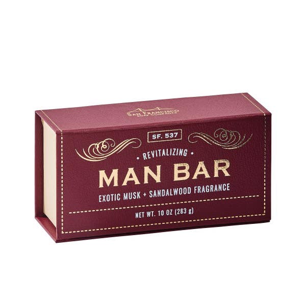 San Francisco Soap Company Man Bar Soap, Revitalizing Exotic Musk, Sandalwood, 10 oz
