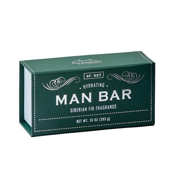 San Francisco Soap Company Man Bar Soap, Siberian Fir, 10 oz