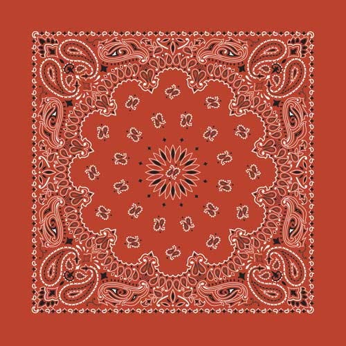 Carolina Bandana, Cotton, Terracotta