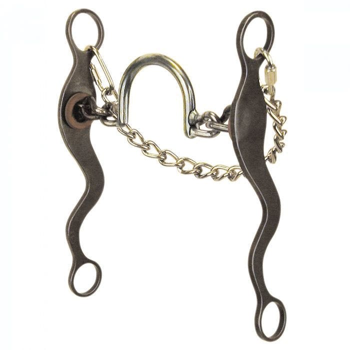 Reinsman Classic Mike Beers Bit, 5 in Mouth, Steel, Black