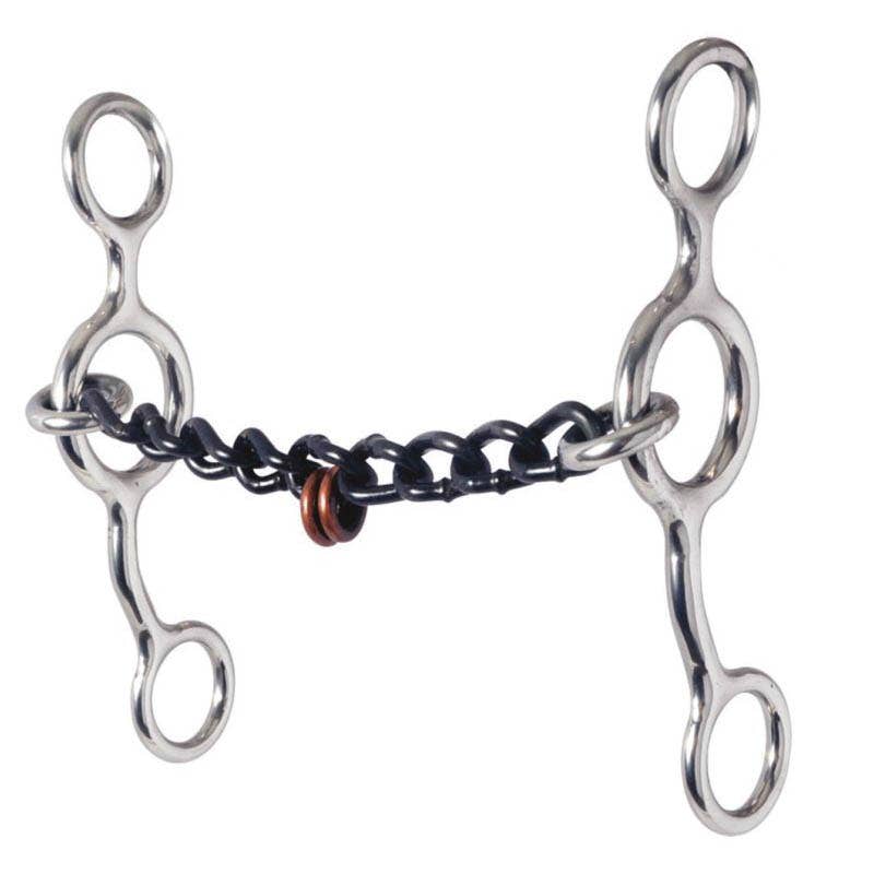 Reinsman Junior Cowhorse Snaffle Bit, 5 in Mouth, Copper/Iron