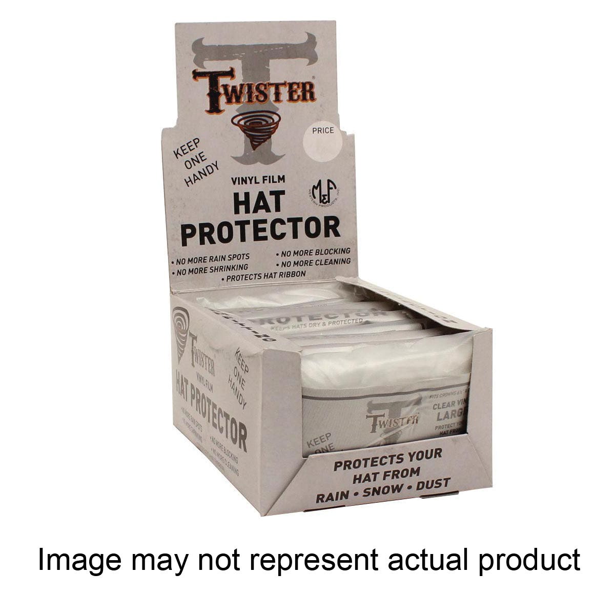 Twister 01090-L Hat Protector, L, Vinyl, Clear