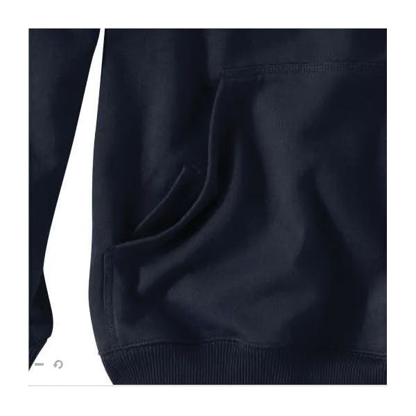 Carhartt Sweatshirt, 2XL, Tall, Cotton/Polyester, Black
