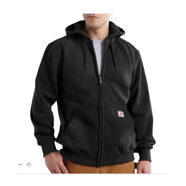 Carhartt Sweatshirt, 2XL, Tall, Cotton/Polyester, Black