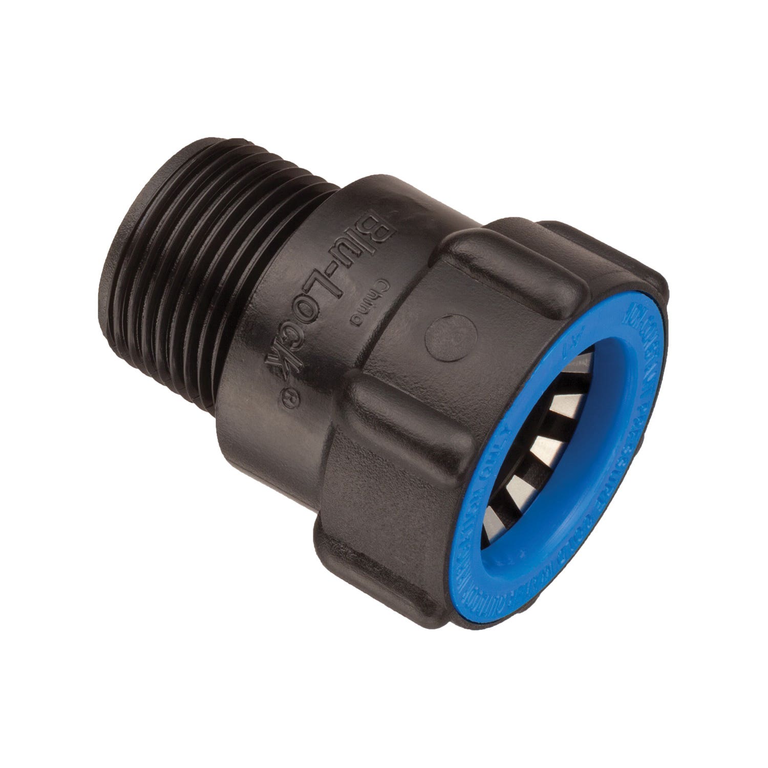 Orbit Blu-Lock Series 31378 Pipe Adapter, 3/4 in, MPT x Push-to-Connect, ABS