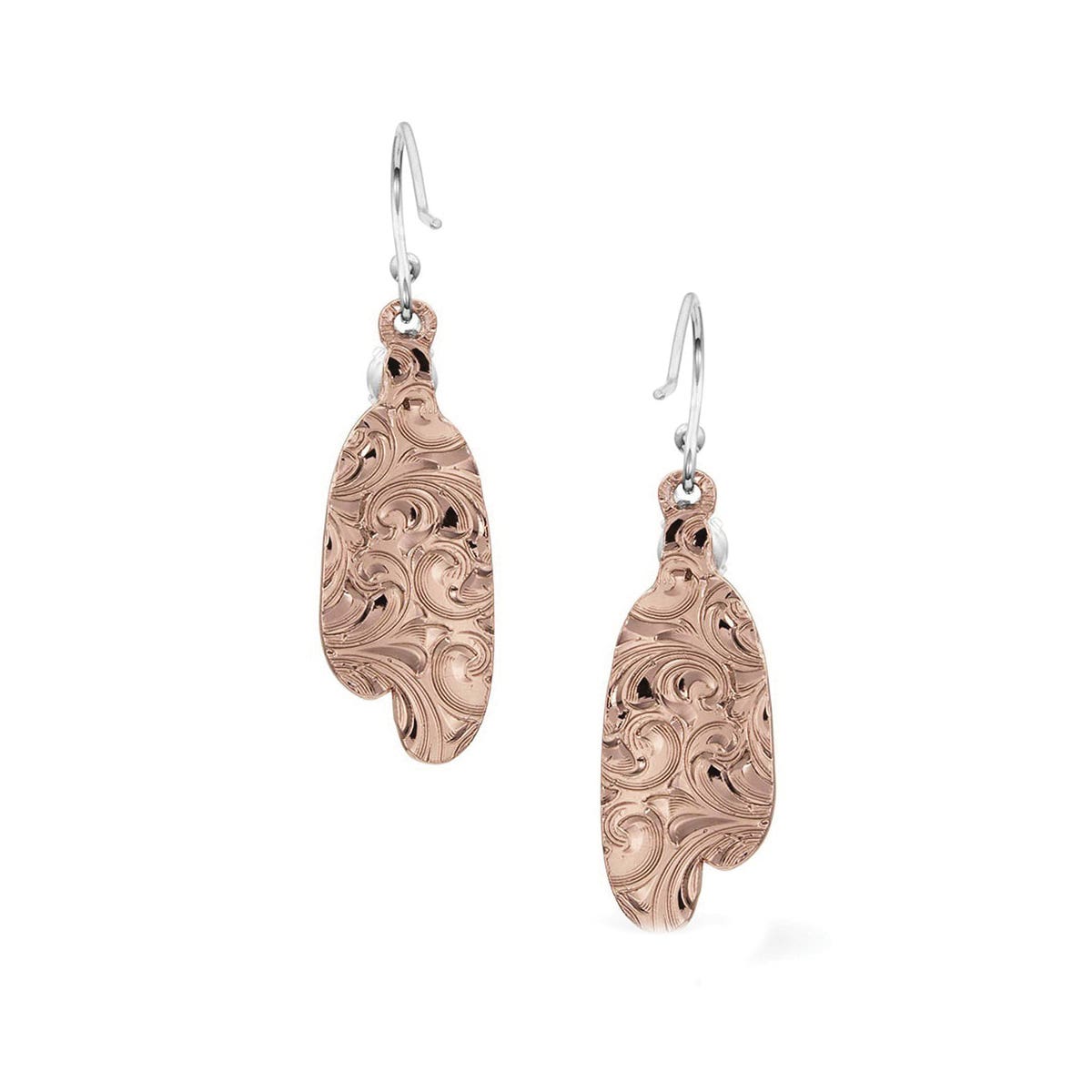 Montana Silversmiths Gift of Rose Gold Freedom Feather Earrings