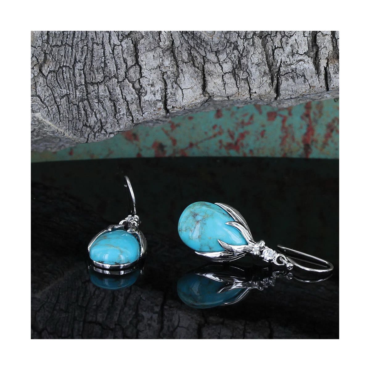 Montana Silversmiths Pursue the Wild Crowns of Glory Turquoise Earrings