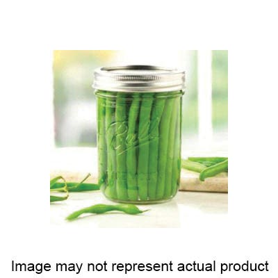 Ball Mason Jar, 32 oz Capacity, Glass/Metal, Silver Cap/Lid