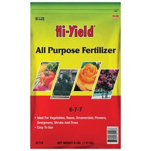 Hi-Yield 32116 All-Purpose Fertilizer, 4 lb, Granular, 6-7-7 N-P-K Ratio