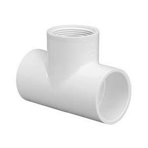 Lasco Pipe Tee, 1 in, Slip Joint x Slip Joint x FPT, PVC, White, SCH 40 Schedule, 450 psi Pressure