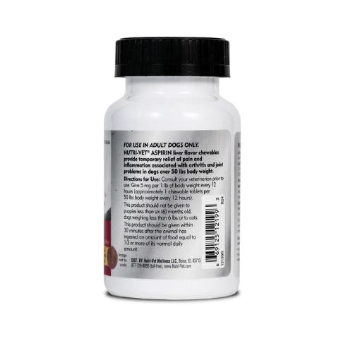 Nutri-Vet 12199 Aspirin Chewable Tablet, L, 300 g