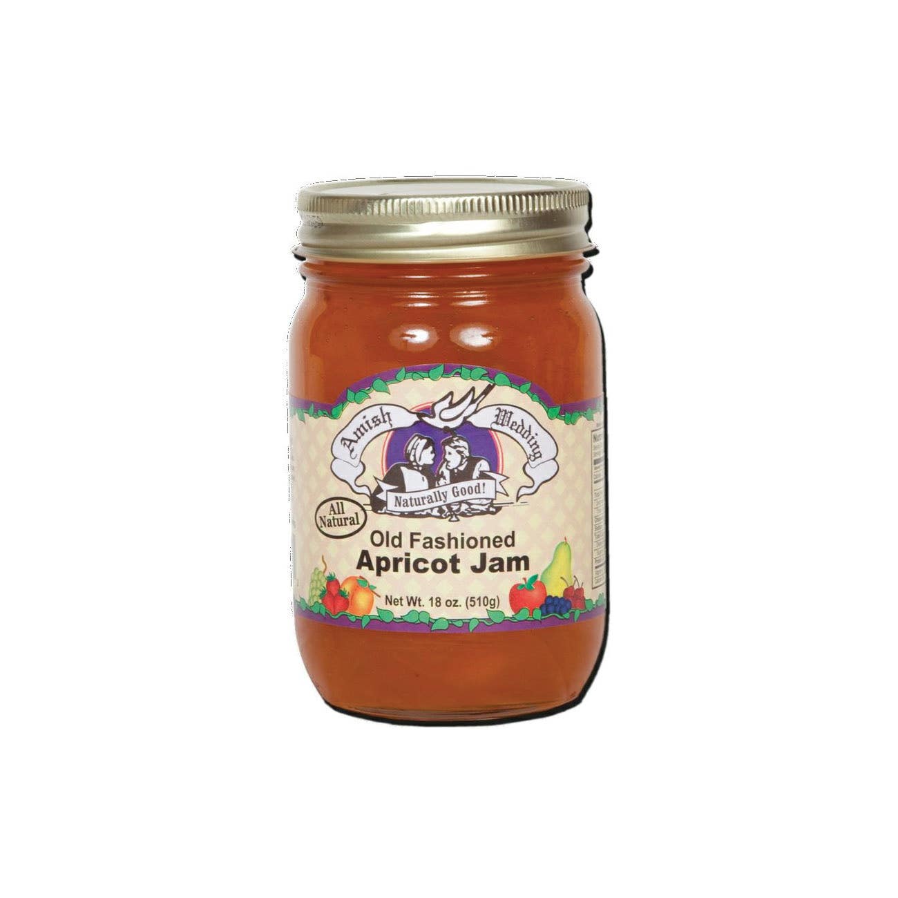 Amish Wedding Apricot Jam, 18 oz Jar