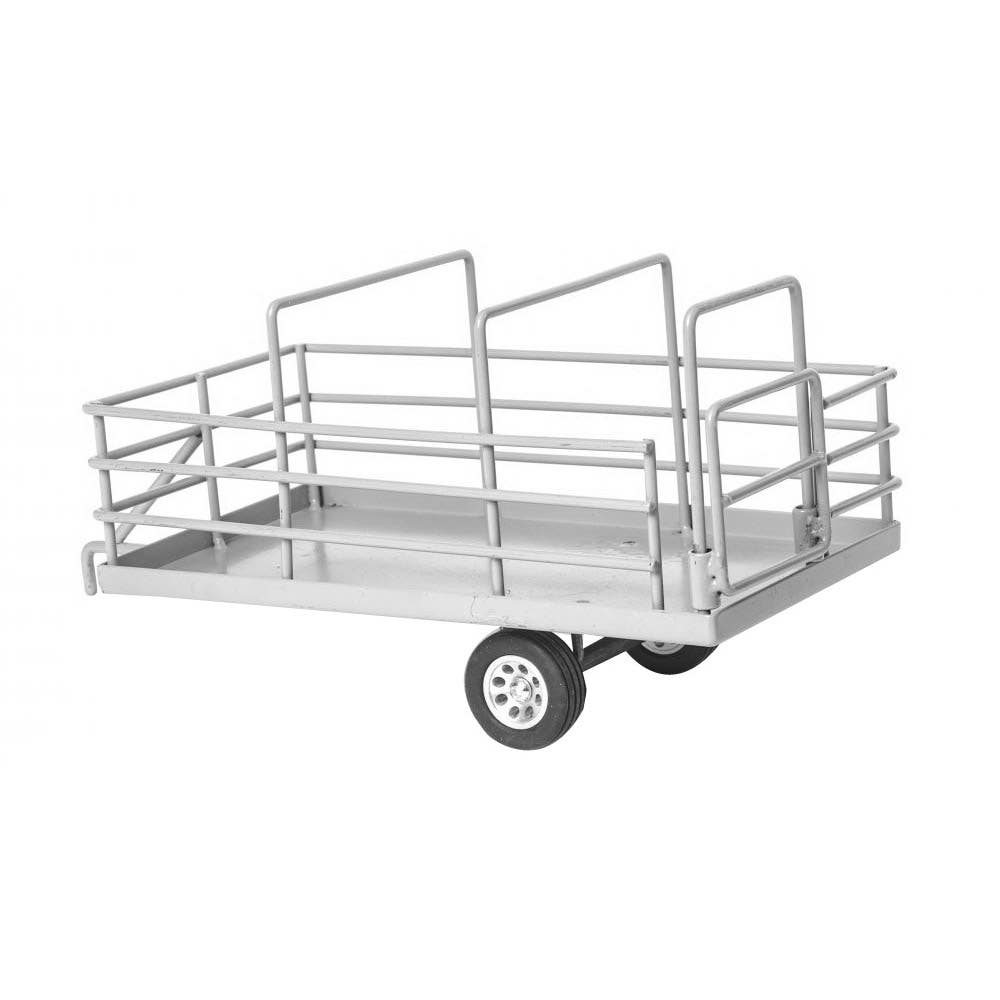 Little Buster Toys White Metal Cattle Trailer