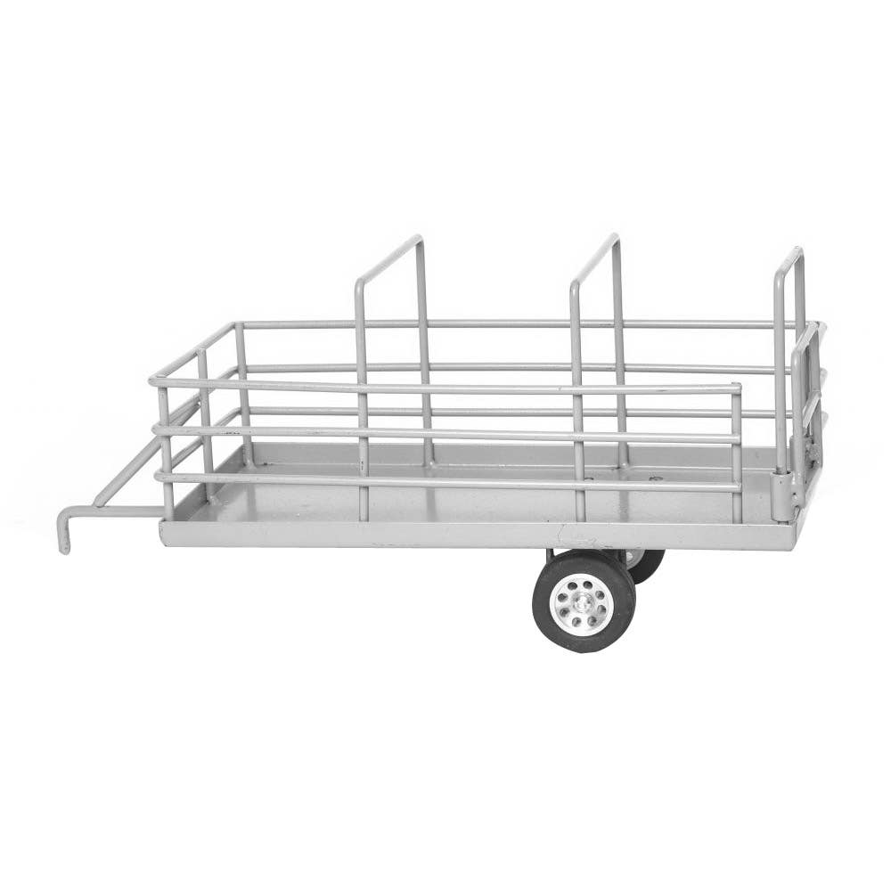 Little Buster Toys White Metal Cattle Trailer