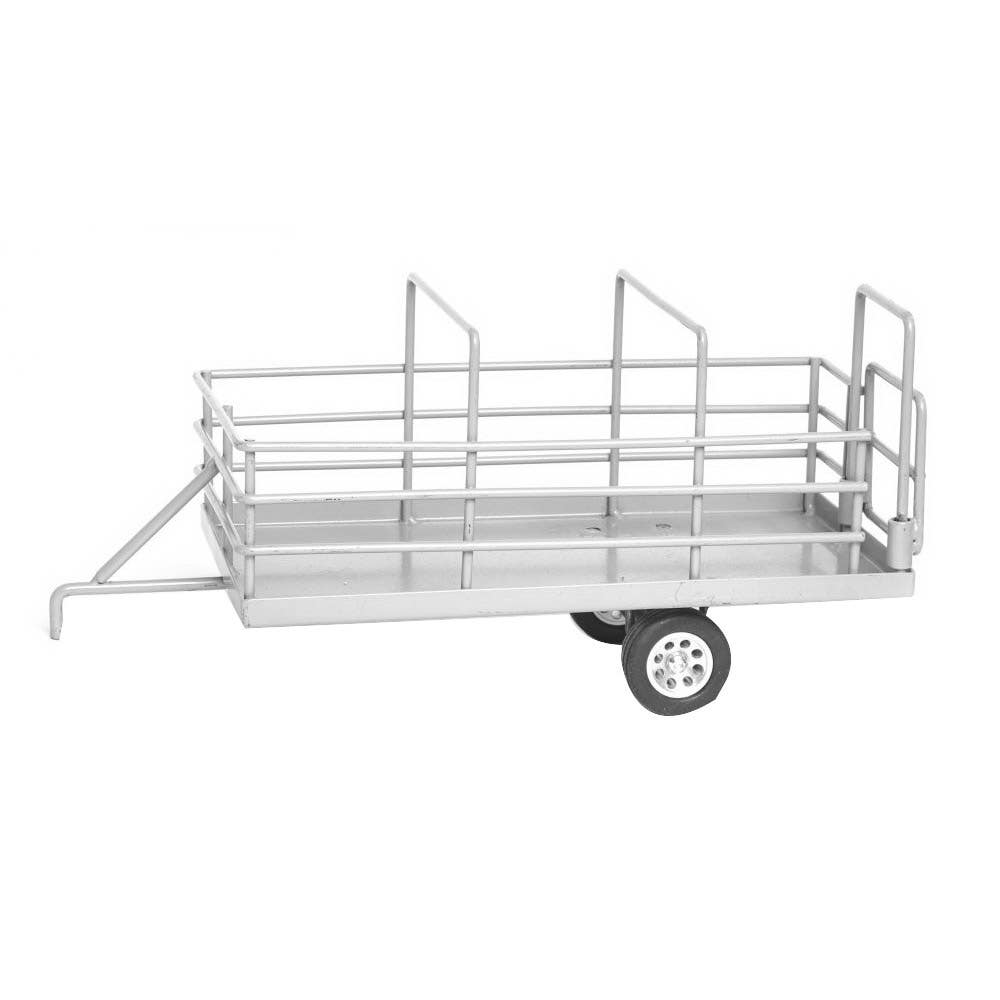Little Buster Toys White Metal Cattle Trailer