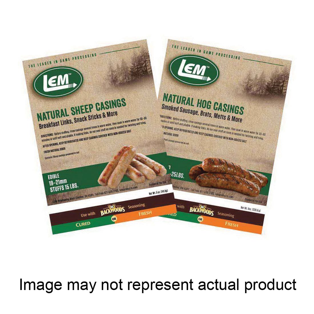 LEM Natural Hog Casing, 1-1/4 to 1-1/2 in L, Hog