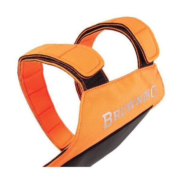 Browning P000003880199 Chest Protection Vest, M, Neoprene, Safety Orange, Hook and Loop Strap Closure