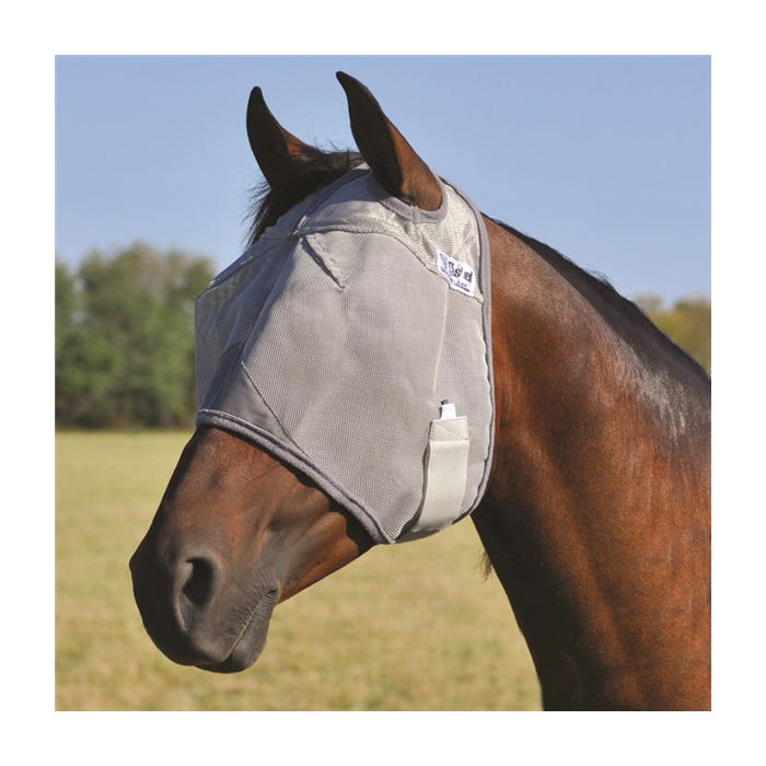 Cashel Crusader Standard Fly Mask, Nylon Mesh, Gray