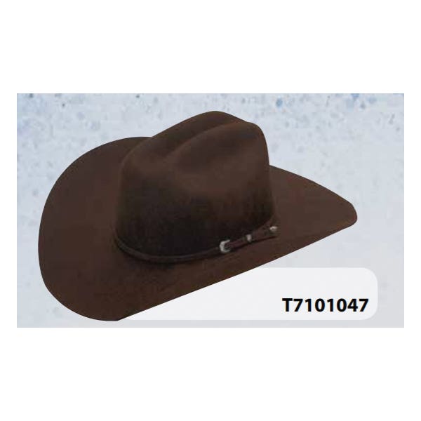Twister Double S/Colton Series T7101047-7.375 Hat, 7.375, Wool, Chocolate