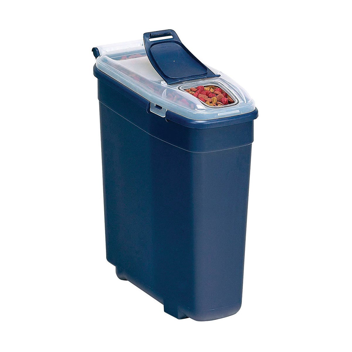 Bergan 11718 Smart Food Storage, 50 lb Capacity, Plastic, Navy Blue, Snap Cover/Lid, 18 in L, 20 in W, 18 in H