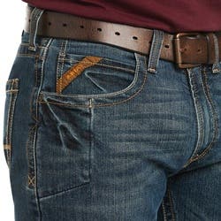 Ariat Rebar M5 Series Jeans, 30 in, 32 in L, Ironside, Slim, Straight, Stretchable