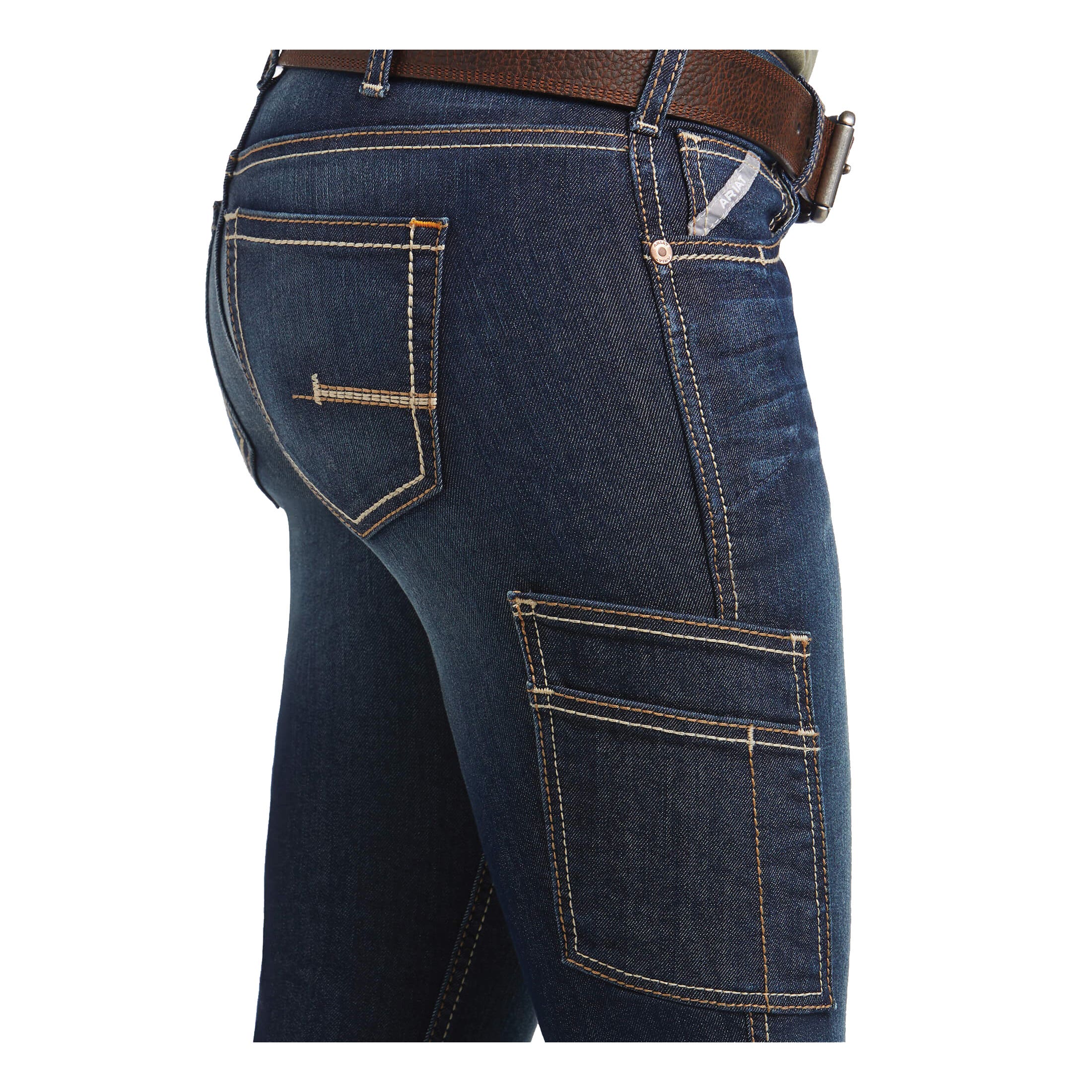 Ariat Rebar Riveter Series Jeans, S, 28 in, 31 in L, Hallow, Bootcut, Standard, Short, Stretchable
