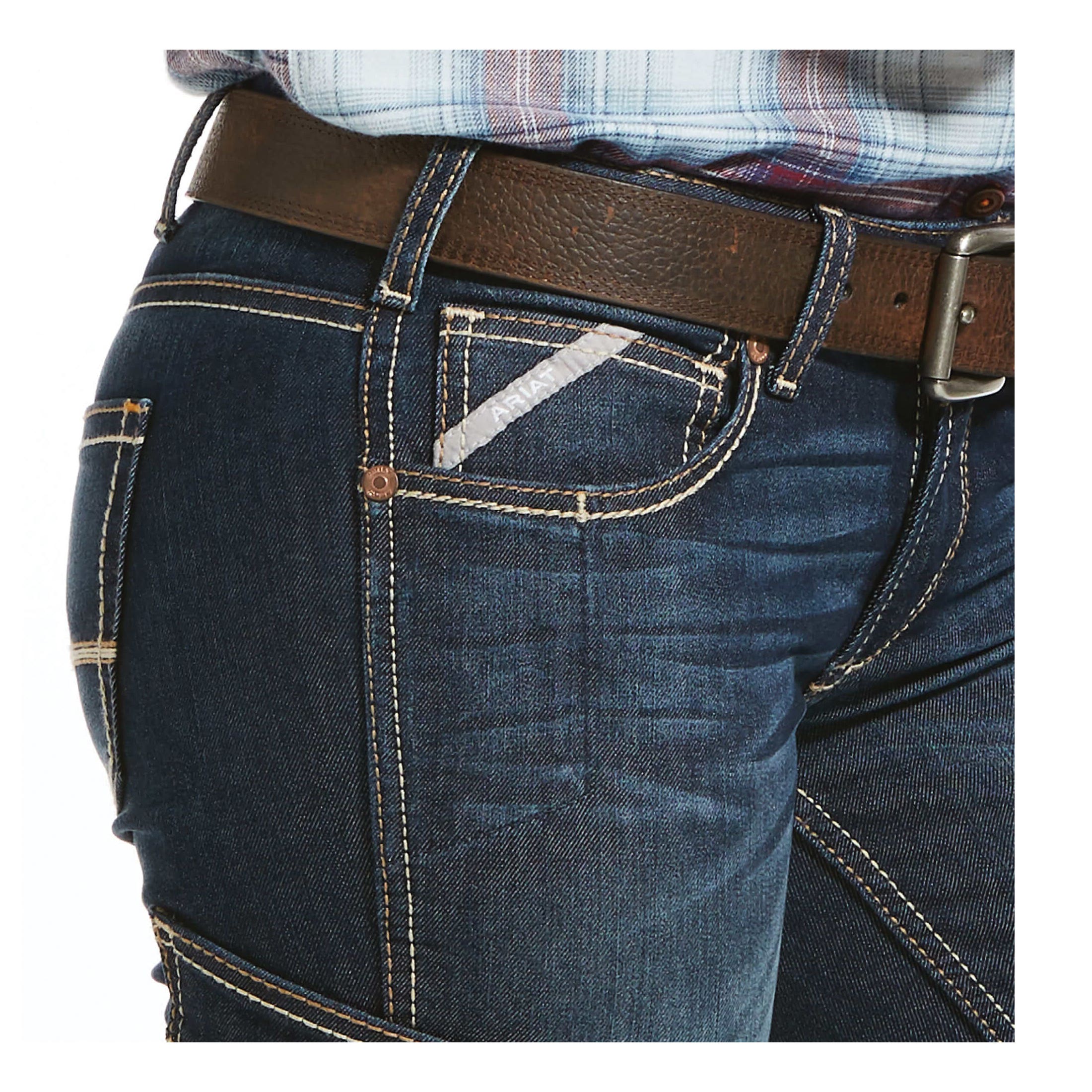 Ariat Rebar Riveter Series Jeans, M, 30 in, 33 in L, Hallow, Bootcut, Standard, Regular, Stretchable