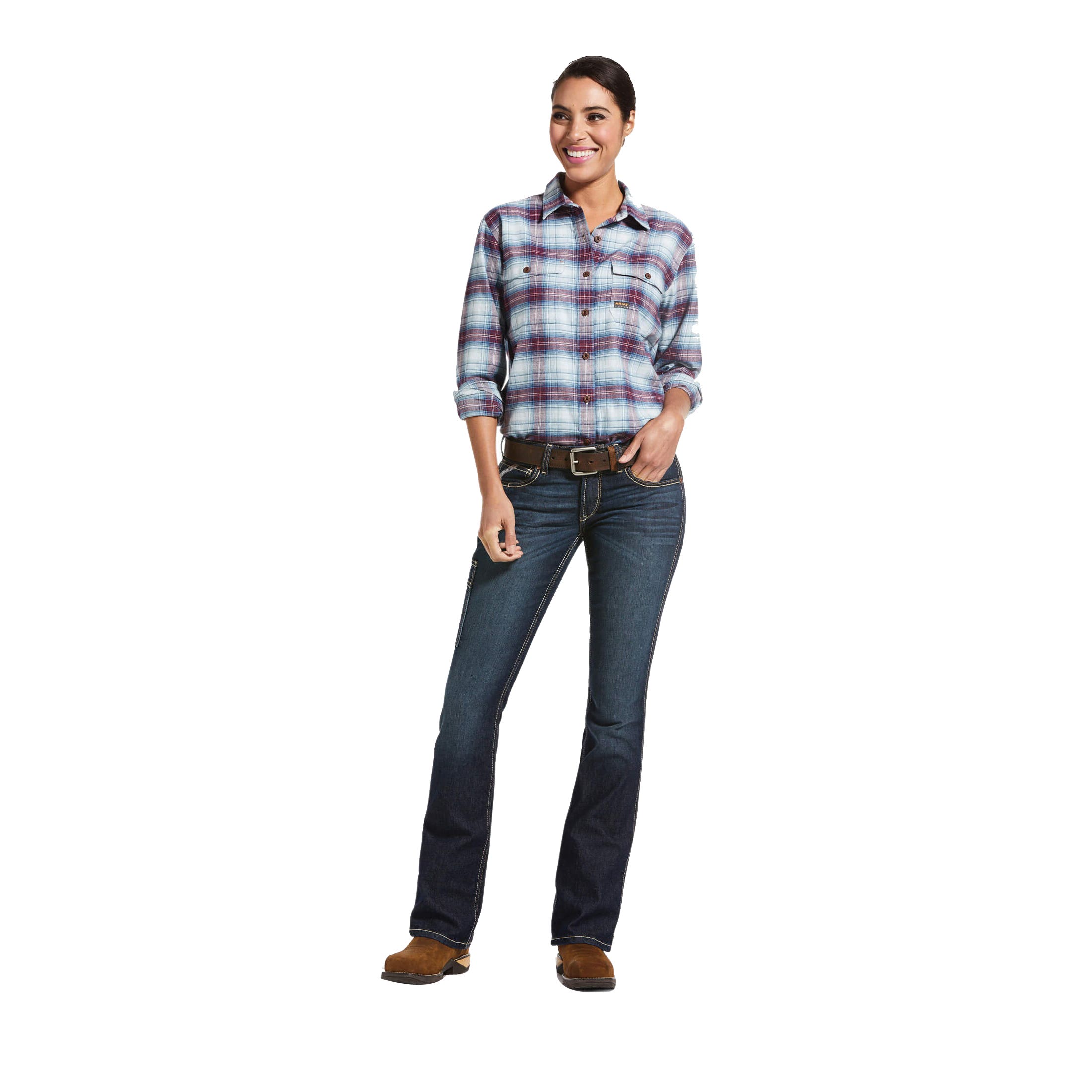 Ariat Rebar Riveter Series Jeans, M, 29 in, 33 in L, Hallow, Bootcut, Standard, Regular, Stretchable